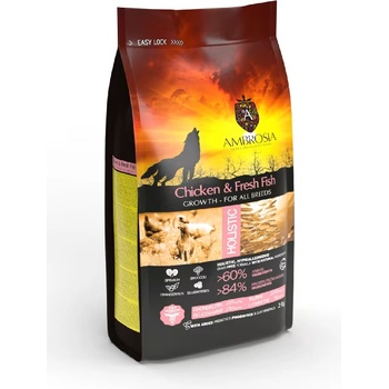 AMBROSIA Ultra premium Puppy all breeds за кучета от всички породи бебета и подрастващи с пиле и прясна риба