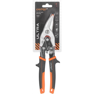 Levoruké nůžky na kov, zesílené, Cr-Mo ocel 250 mm ULTRA Dnipro-M 49996003