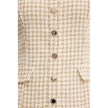 Morgan Рокля Morgan в бежово къса разкроена RAVEN. F (RAVEN.F)