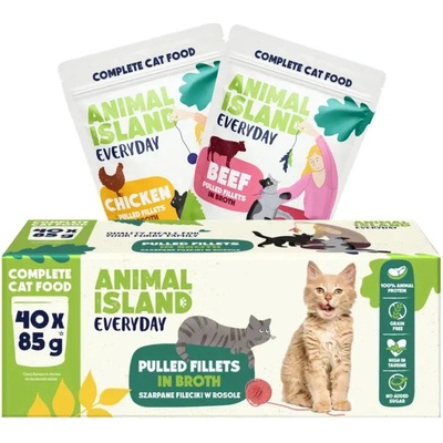 Animal Island Everyday Beef and chicken fillets in broth 40 x 85 g