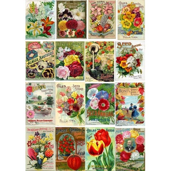 Enjoy - Puzzle Vintage Flower Seed Packets - 1 000 piese
