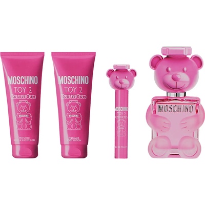 Moschino Toy 2 Bubble Gum подаръчен комплект Woman toaletní voda 100 ml + tělové mléko 100 ml + sprchový gel 100 ml + toaletní voda 10 ml