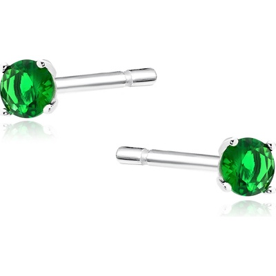 Lunica stříbrné náušnice GREEN 0286