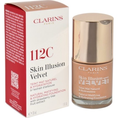 Clarins Skin Illusion Velvet Natural Matifying & Hydrating Foundation Zmatňujúci make-up 112C 30 ml