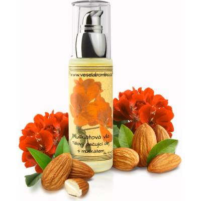 Veselá bomba Muškátová víla - tělový pečující olej 50 ml