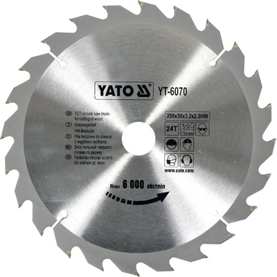 YATO kotouč na dřevo 250x30 mm 24z YT-6070 – Zboží Dáma