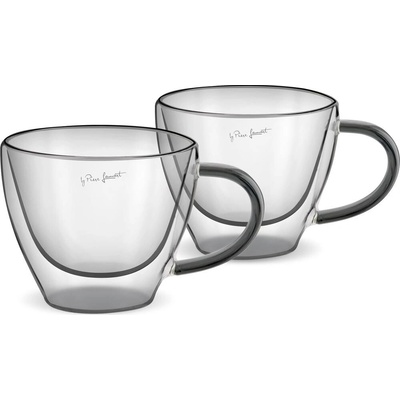 Lamart termopohár LT9117 VASO Súprava Cappuccino čierny 2 x 290 ml