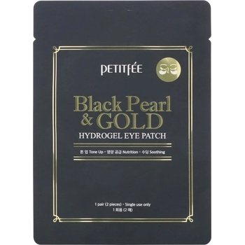 Petitfee & Koelf Хидрогел пачове за очи с черни перли и злато, 1 чифт