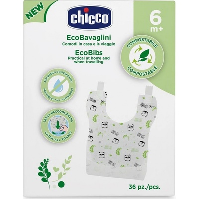 Chicco jednorázové kompostovateľné podbradníky 36 ks