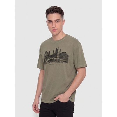 Karl Kani Signature Skyline Washed Boxy green
