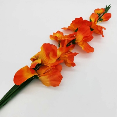 Mečík velký - umělá květina - oranžová - L0064