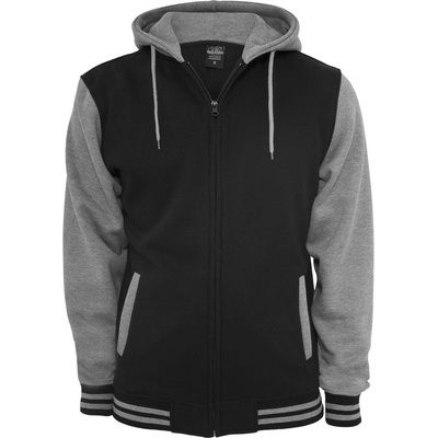 Urban Classics 2 tone zip Hoody blk/gry