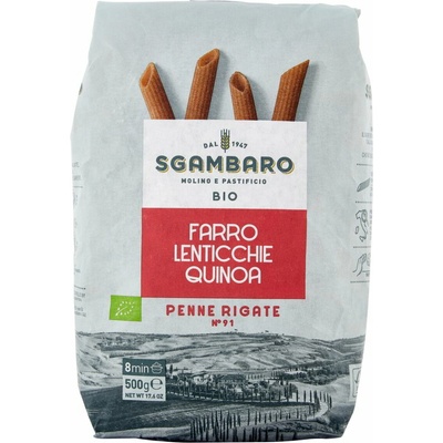 Sgambaro penne rigate špalda, šošovica a quinoa 0,5 kg