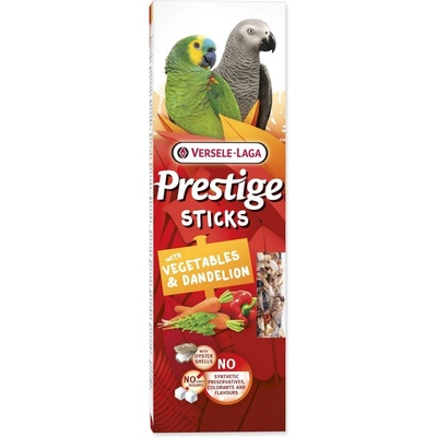 Versele-Laga Prestige Sticks tyčinky pre veľké papagáje Veg.&Dand 140 g