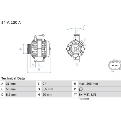 Alternátor BOSCH 0 986 049 010