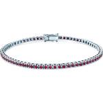 SAVICKI Тенис гривна Luminy 2, 3 мм: бяло злато, рубини - savicki - 9 059,40 лв