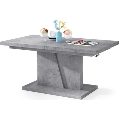 Mazzoni Разтегателна холна/трапезна маса с повдигащ плот nino бетоново сива (mz0012)