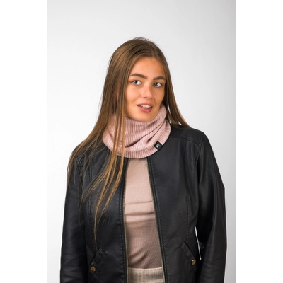 VFstyle pletený nákrčník Elegant světle růžový
