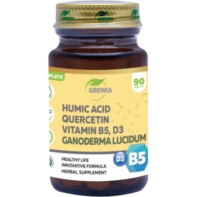 Grewia Humic Acid, Quercetin, Vitamin B5, D3 & Ganoderma Lucidum [90 Таблетки]