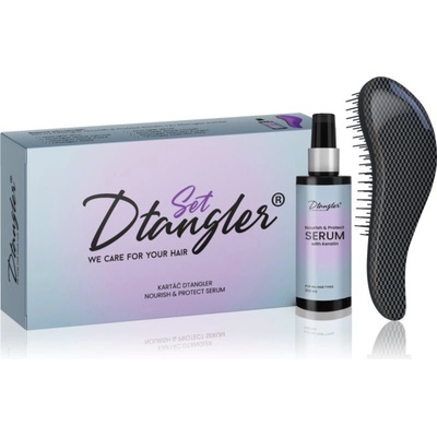 Dtangler We Care For Your Hair Set подаръчен комплект За коса Black Point 2 бр