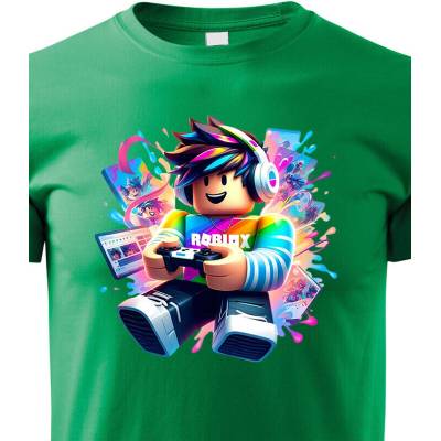 Dětské tričkoRoblox 5 ZelenáCanvas Dětské tričko Bezvatriko.cz 3165