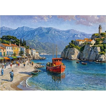 Cherry Pazzi - Puzzle Seaside Village - 1 000 piese