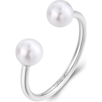 S`Agapõ ocelový prsten se syntetickými perlami Wisdom SWI34