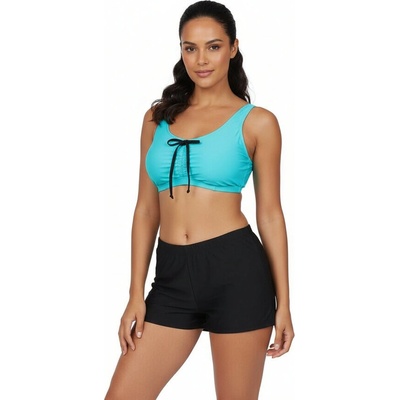 Дамски макси бански в електриково синьо и черно