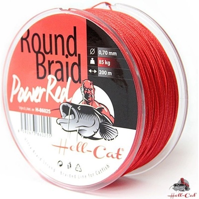Hell-Cat šňůra Round Braid Power Red 1000m 0,70mm