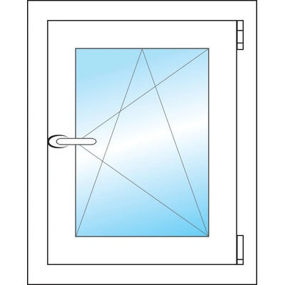 OKNA HNED Plastové okno 46x57 cm bílé otevíravé a sklopné pravé – Zbozi.Blesk.cz