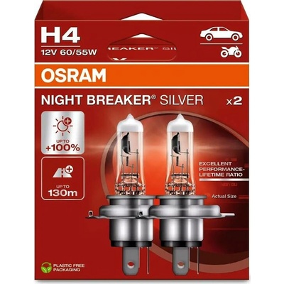 Osram Auto Night Breaker Silver H4 P43t 12V 60/55W 64193NBS-2HB