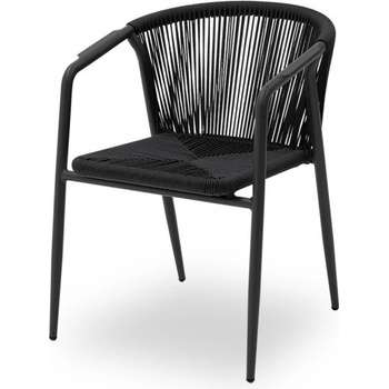 MXR ratanová stolička Louise antracitová