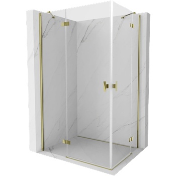 Mexen Mist-H Duo лява отваряема душ кабина 120 x 85 см, прозрачна, златна - 8A5-120L-085P-50-00 (8A5-120L-085P-50-00)