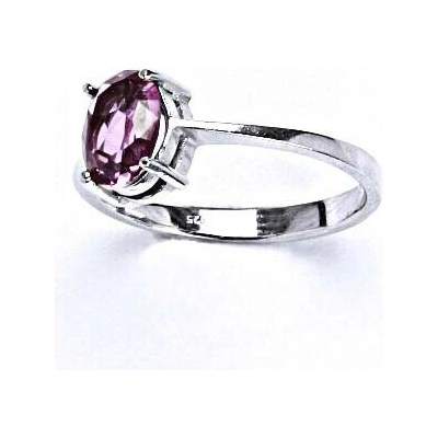 Čištín Zlatý prsten zirkon fuchsia bílé i žluté zlato T 1245