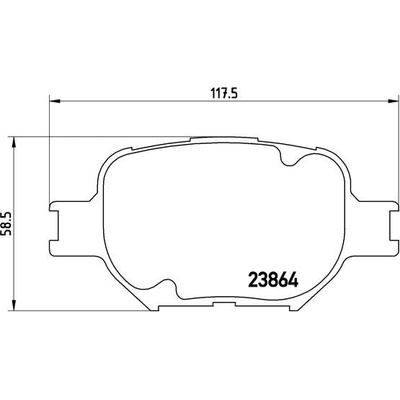 BREMBO Sada brzdových platničiek kotúčovej brzdy P83054