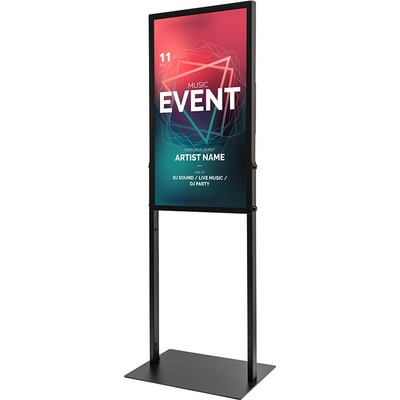 Jansen Display Digitálny totem Sky Go 43" čierny, s monitorom, 652 x 1805 mm