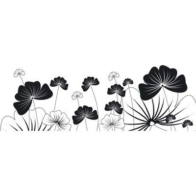 Dimex M-314 vliesová fototapeta na zeď Black flowers rozměry 330 x 110 cm