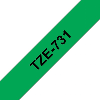 Brother TZe-731, zelená / černá 1ks (12mm, lamin.) TZe731