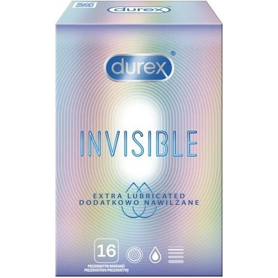 Durex Invisible Extra Thin Extra Lubricated 10 ks – Zboží Mobilmania