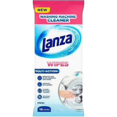 Lanza Washing Machine Cleaner Wipes Multi-Action ubrousky na čištění pračky 16 ks