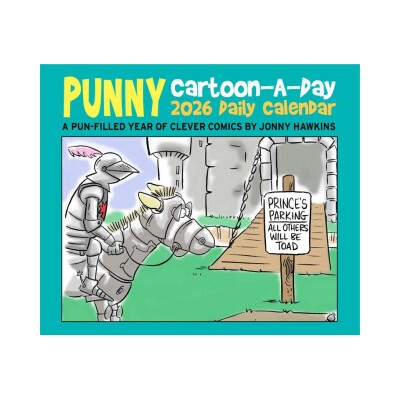 Punny Cartoon-A-Day by Jonny Hawkins 5.4 X 6.2 Box 2026