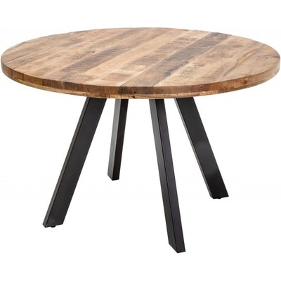 Anvicti1 Kulatý IRON CRAFT 120 cm přírodní masiv mango JS39584