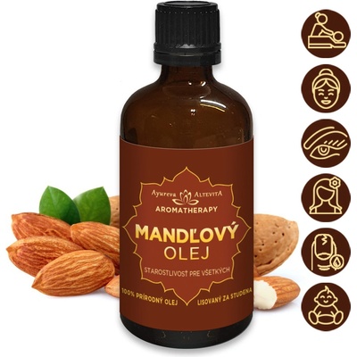 Altevita Mandľový olej 100% prírodný lisovaný za studena 100 ml