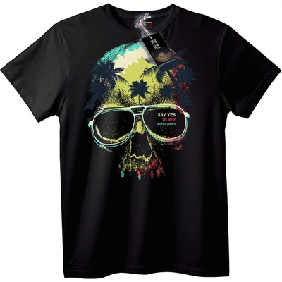 NOONEBRAND Тениска Черепен Приключенец - 7XL, Black