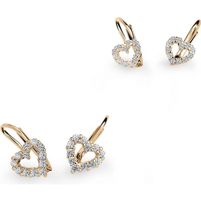 Danfil set dámských a dětských náušniček C3632/2157 růžové zlato White zapínání klapka