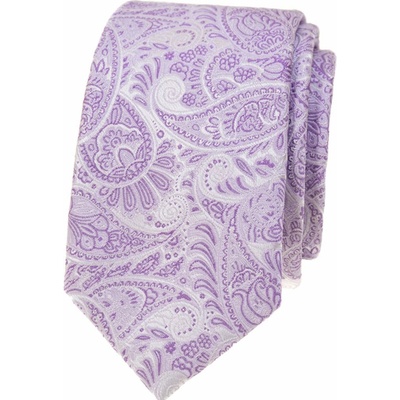 Paisley kravata slim levanduľová