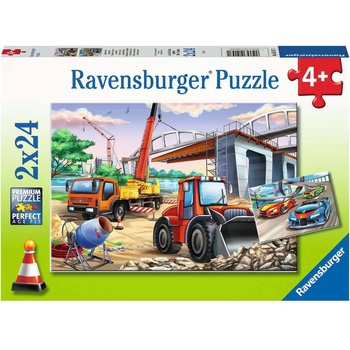 Ravensburger - Puzzle 2x24 Buildings and vehicles - 40 - 99 piese