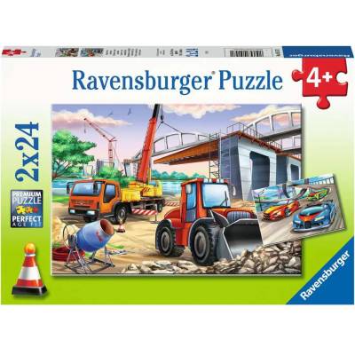Ravensburger - Puzzle 2x24 Buildings and vehicles - 40 - 99 piese