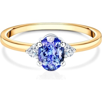 SAVICKI Годежен пръстен Savicki: двуцветно злато, танзанит, диаманти
