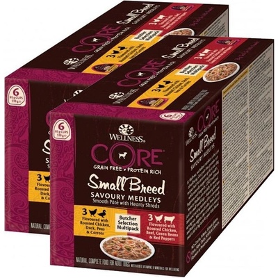 Wellness Core Adult Small Breed Mäsový výber 2 x 6 x 85 g